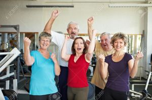 Forever young -Happy-elderly-group-in-a-gym-